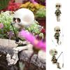 Funny Small Skeleton Fishing Resin Statues Ornaments for Home Garden Decoration
