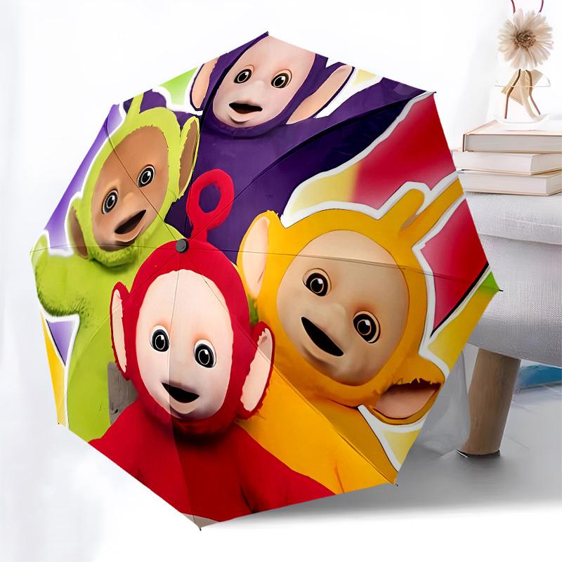 Teletubbies, Characters Automatic Opening and Closing, 8 rib Structure Portable Umbrella, Suitable for Men and Women in All Seasons  Perfect