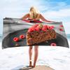 Вкусная серия с печатью тортов Полотенце для пляжа Морской отпуск Полотенце для купания Спортивное полотенце