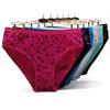 Women Underwear Cotton Floral Print Sexy Ladies Panties Briefs Lingerie Plus Size for Women 6 Pcs