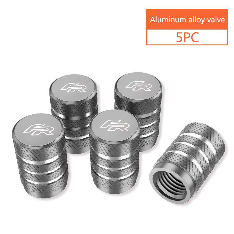 rldf3 5Pcs/Set FR Emblem Car Wheel Tire Valve Stem Cap Dust Cover For Seat Ibiza Altea Leon Cupra Cordoba Alhambra Arosa Accessories