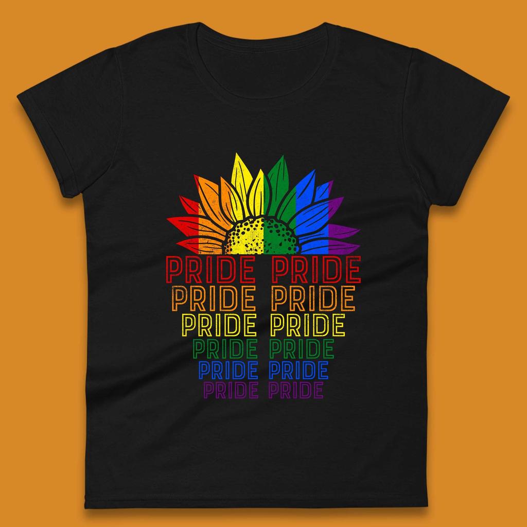 LGBT Pride Sunflower Womens T-Shirt Mens Tops Tees Unisex
