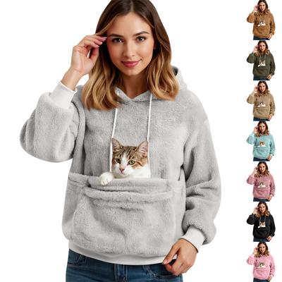 Женская мода однотонный с длинным рукавом повседневный пуловер топ со стойкой воротником