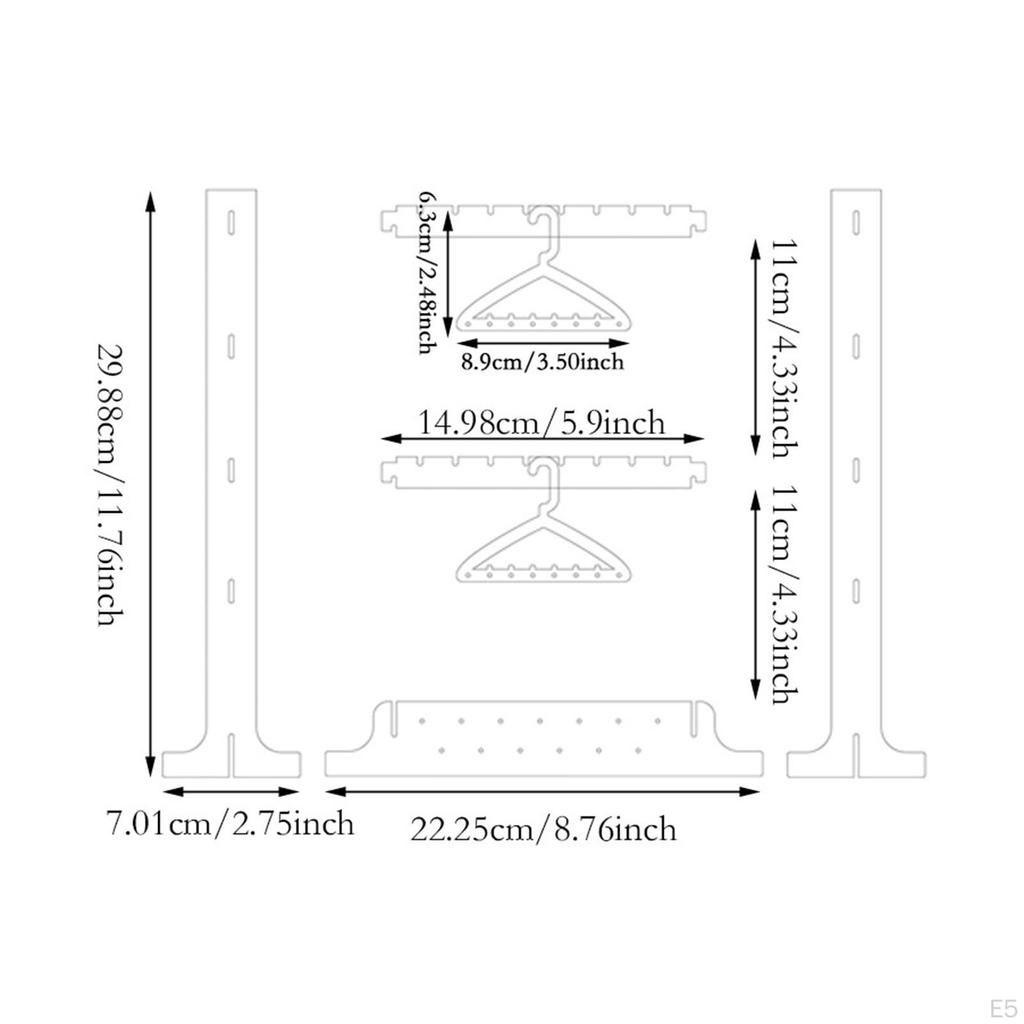 Акриловая подставка для сережек, вешалка, настольный подвесной органайзер для