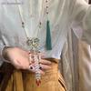 {Лето2} Ожерелье с кисточками Ханьфу Длинная цепочка Винтажное китайское ожерелье Подвеска-ожерелье Ханьфу династии Тан Мин для женщин Девушки