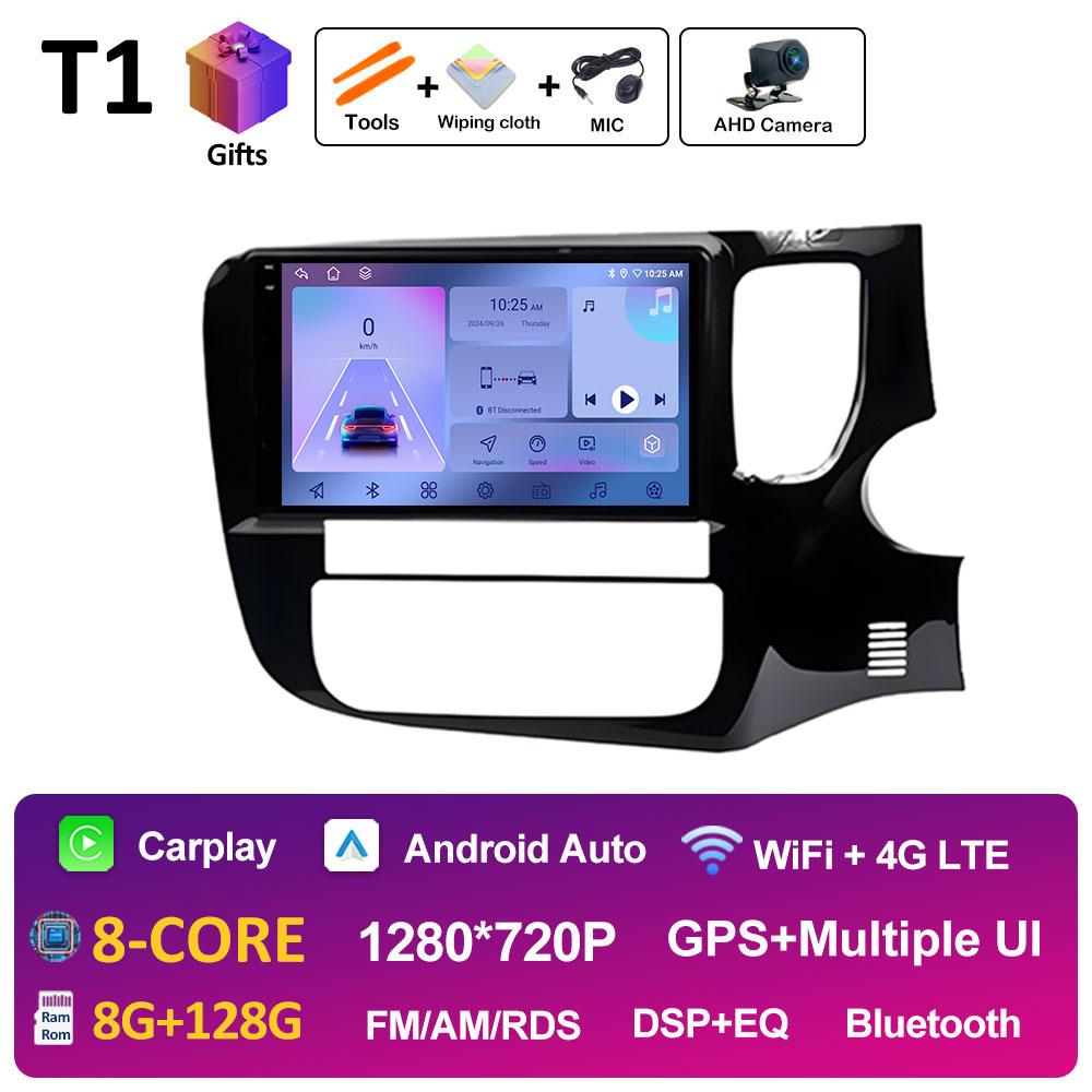 Интеллектуальная система беспроводной Carplay для Mitsubishi Outlander 3 2012 - 2018 BT 2.5D сенсорный экран GPS навигация Автомагнитола без 2din