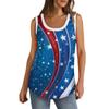 Womens Tank Top U Neck Basic Casual Flowy Summer Sleeveless Deep Side Cut Print Tops For Women