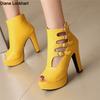 Fashion 2025 New Summer Peep Toe Boots Women's Sandals Back Zipper Metal Hollow High Heel Sexy High Heel Shoes Party Sandales Femmes