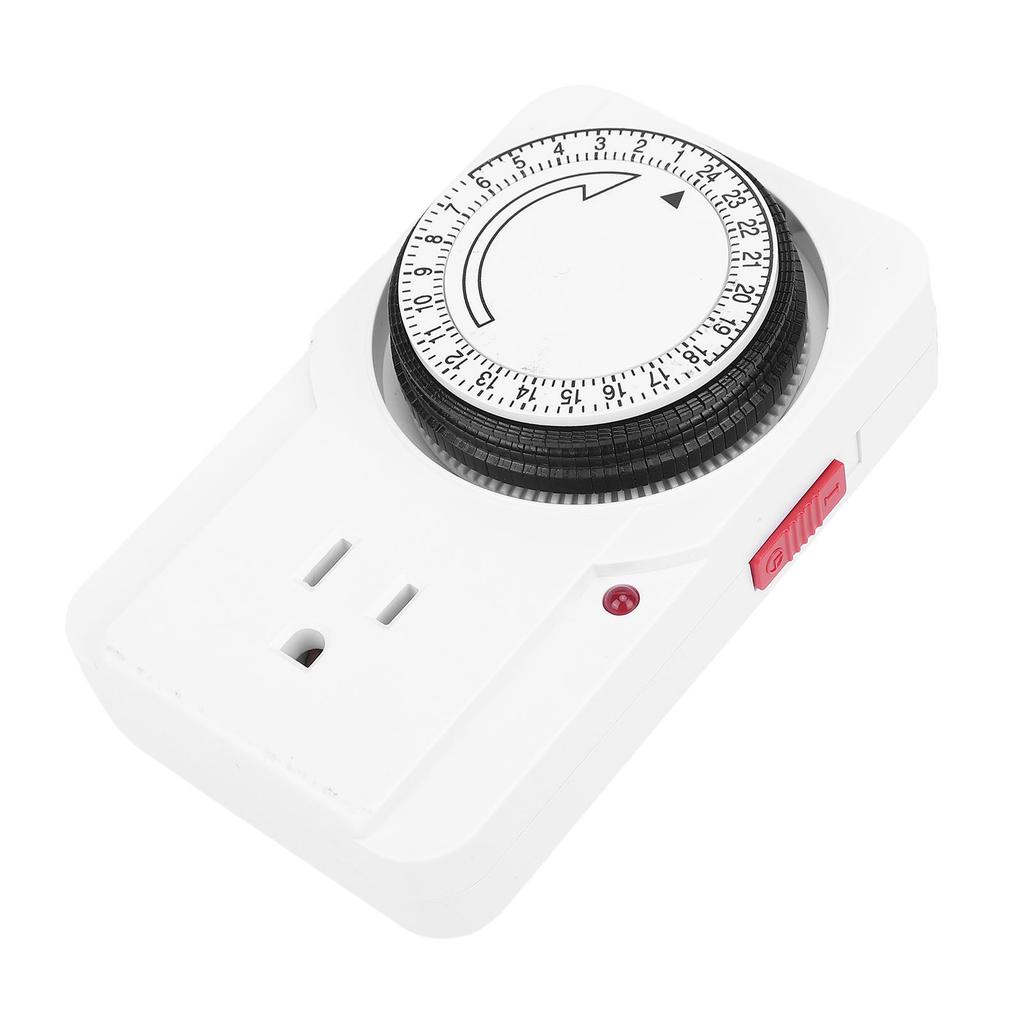 24 Hour Mechanical Timer 15 Minute Intervals Programmable Mechanical Outlet Timer for Water Dispenser Water Heater Conditioner Rice Cooker Light