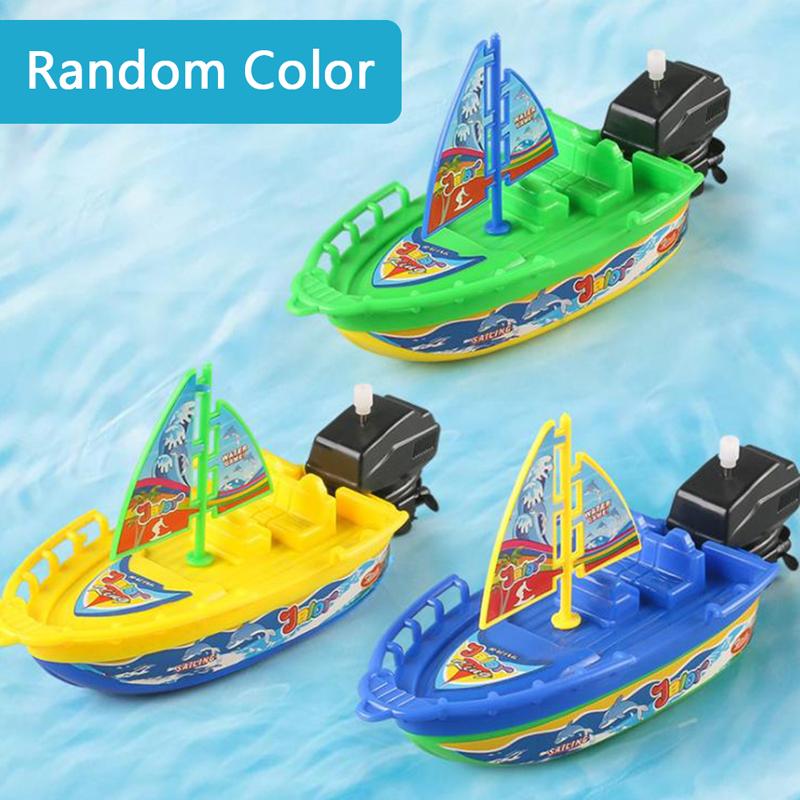 1Pc Speed Boat Ship Wind Up Toy Float In Water Kids Toys Children Boys Gifts