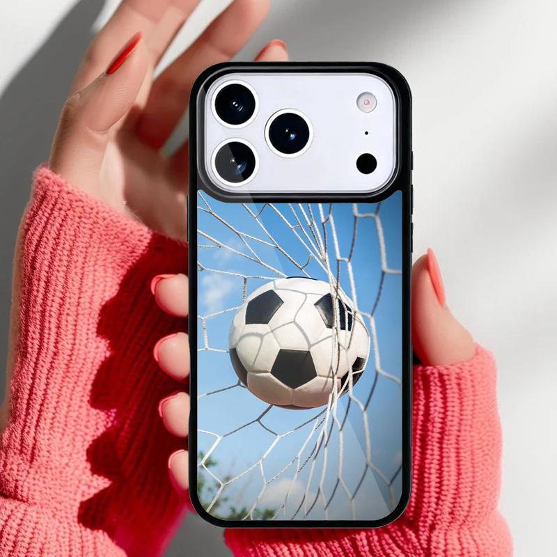 Ball Fire Football Phone Case for iPhone 17 16 15 14 13 Pro Max Back Cover for 12 11 Pro Coque
