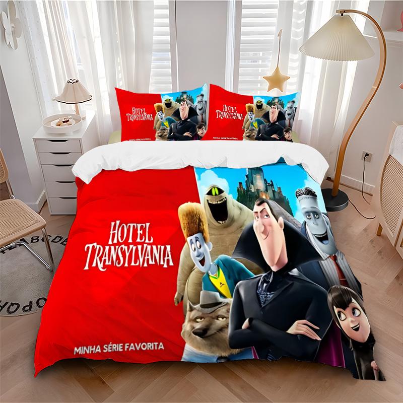 Hotel Transylvania Series Print 3Pcs Bedding Setduvet Cover With 2 Bedropillowcase Home Birthday Gift