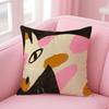 Vantage Abstract Anime Cute Pet Cat Dog Cushion Cover Pillow Case Soft Friendly Fabric  Concealed Zipper