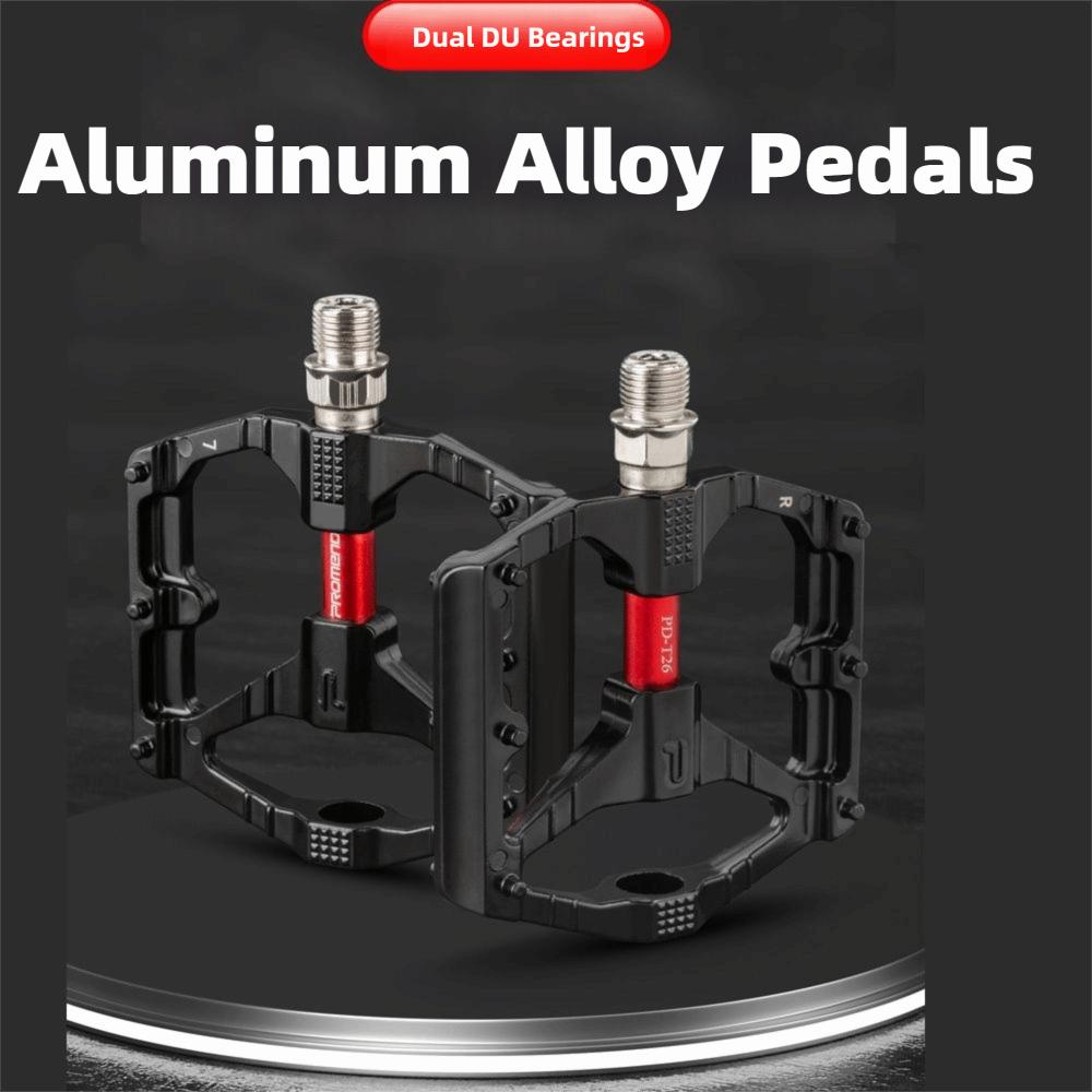 1 Pair Black and Red Bike Foot Pedal 9/16 Inch Thread Flat Bike Pedals  Cycling Upgrade