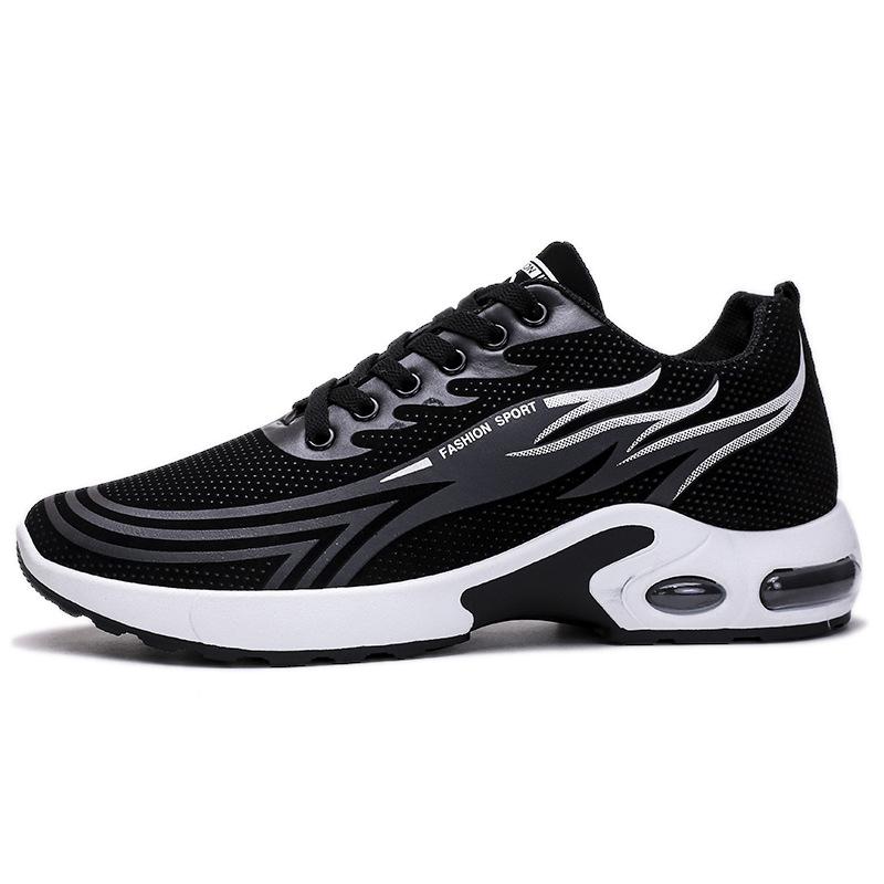 Men Sneakers Shoes Breathable Casual Shoes for Couple Trainers Shock Absorption Air Cushion Lace-Up Tennis Gym Shoes