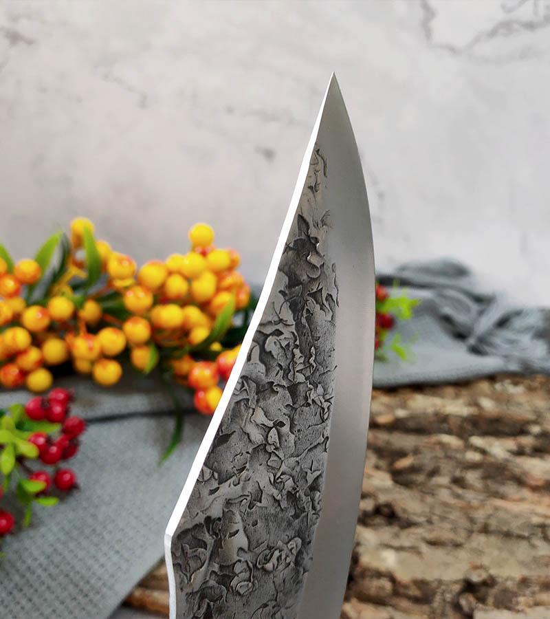 Нож ручной ковки для обвалки Тесак для мяса Нож для разделки шеф-повара Маленький ятаган Нож для мясника