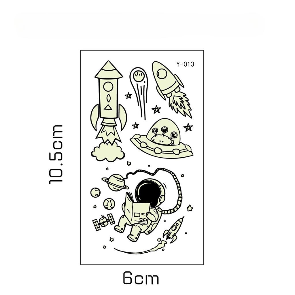 Little Sexy Cute Tattoo for Women Glowing Dark Taty Waterproof Fake Tatoo Luminous Tattoo Stickers Body Art Cartoon Tattoo