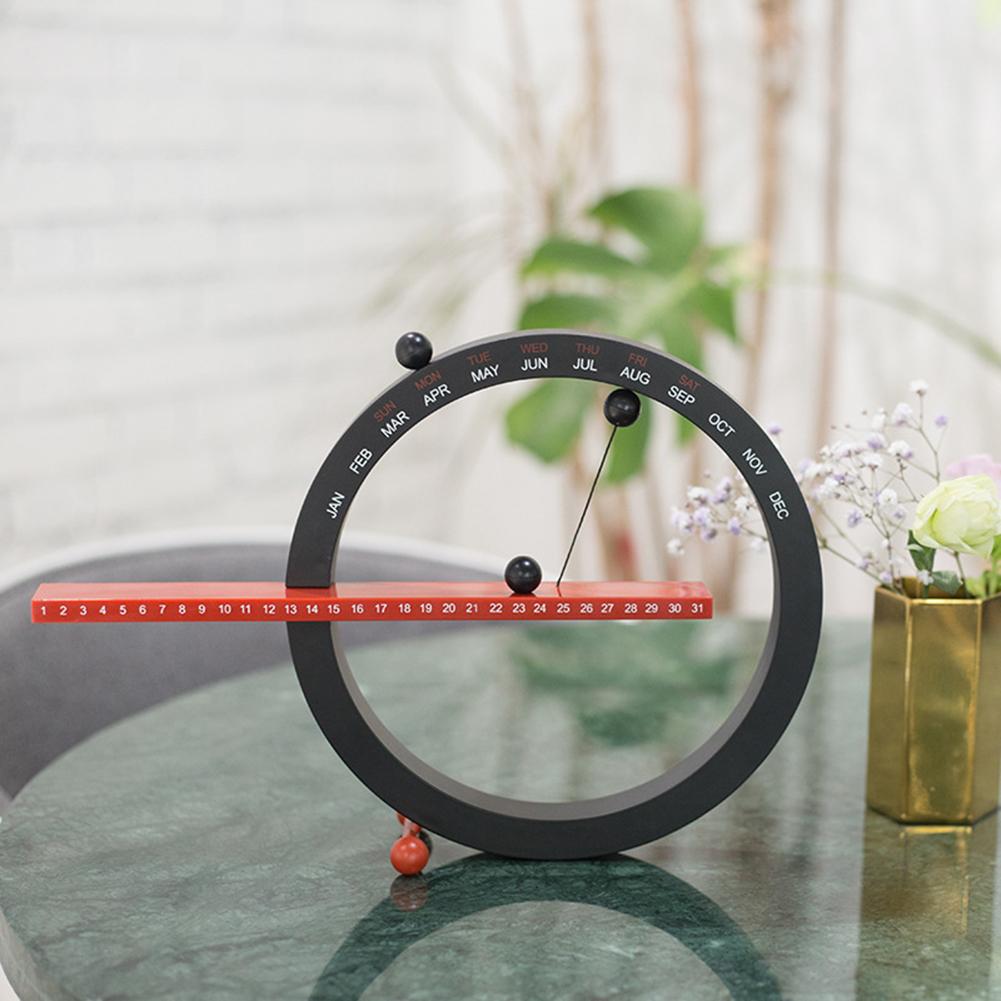 Magnetic Ball Perpetual Calendar with Month Week Date Creative Wall Calendar Novelty Desk Calendar for Home Office Decor