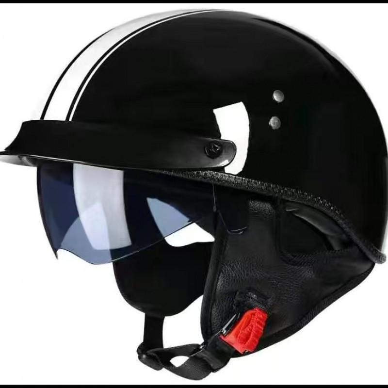Retro Motorcycle Half Helmet Electric Scooter 3C Certified Sun Protection
