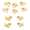 Anniyo 1,2 см 246 Барбадос,971 Гваделупа,972 Мартиника,973 Французская Гвиана/974 Реюньон Код региона Серьги-гвоздики Ювелирные изделия #362321