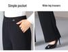 Elastic Waist Straight-Leg High Waist Plus Size Women's Slimming Pants for Autumn/Winter 2025.