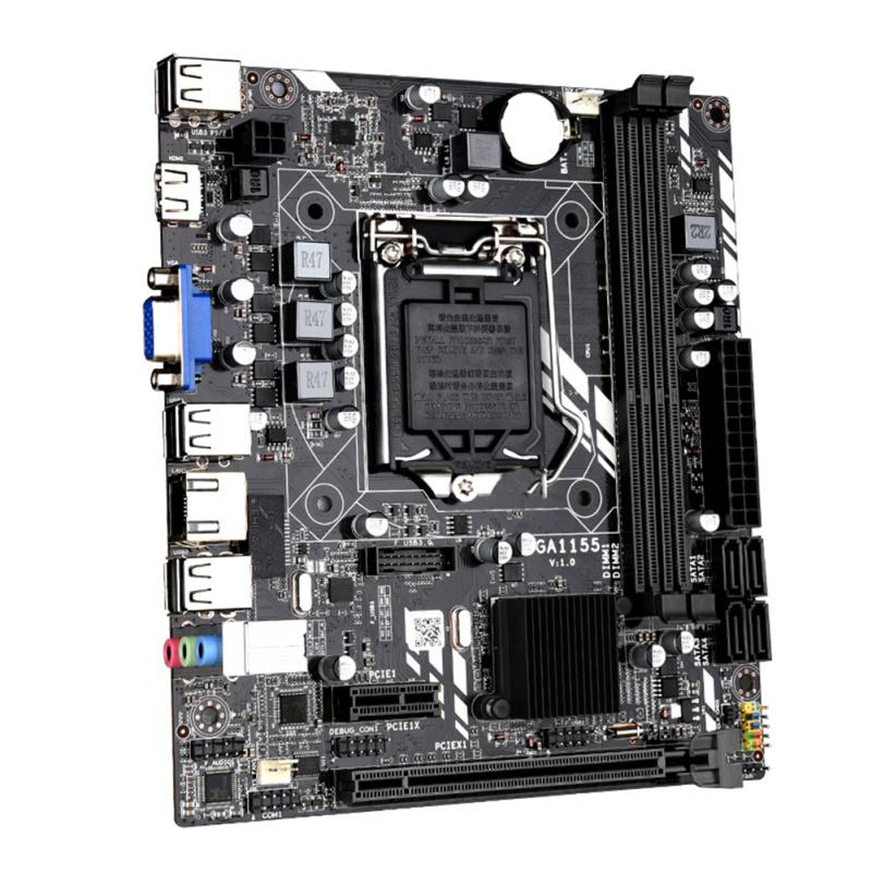 H61m Материнская плата компьютера 1155-контактная память DDR3 Четырехъядерный процессор I5 I7 Домашний офис Двухканальный интерфейс HD