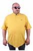 Men's Plus Size Plus Size Shirt Short Sleeve Men's Collar Embroidered 4 Button Shirt Mustard