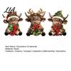 Decorative Pieces for Interior 3Pcs Christmas Highland Cow Figurine, Resin Yak Statues with JOY Letter Sign, Handcrafted Figures Farmhouse Tabletop