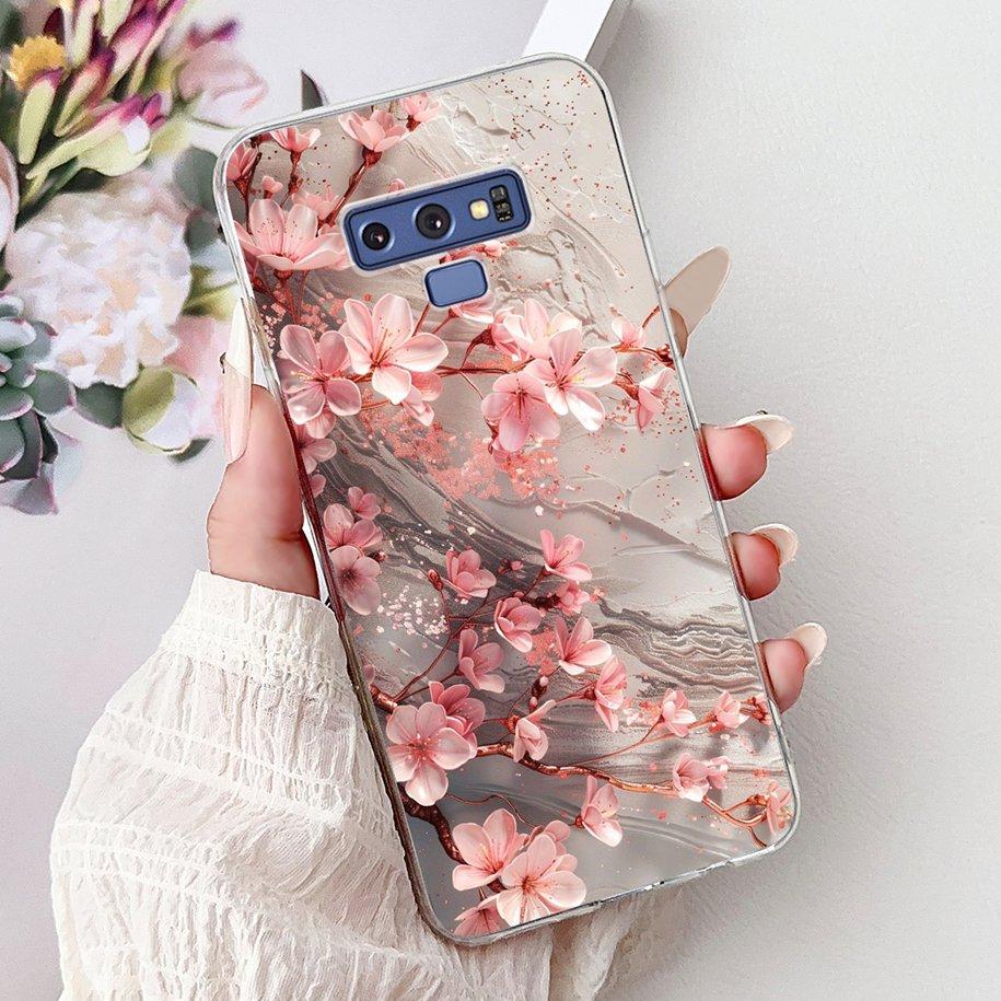 6.4" Case For Samsung Galaxy Note 9 Cover New Fashion Flower Butterfly Soft Slim Silicone TPU Phone Cover For Samsung Note9 Capa