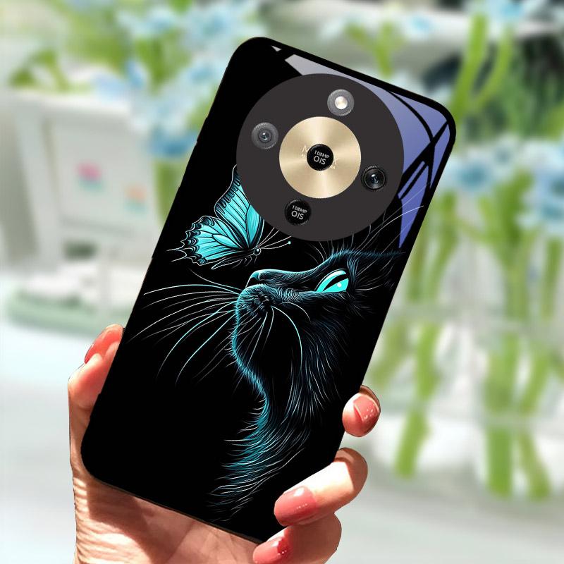 Для Honor X9d HonorX9d Чехол MTN-NX1 Роскошный Расписной Чехол Закаленное Стекло Корпус Телефона Для Honor X 9 D Fundas Coque Защита Камеры