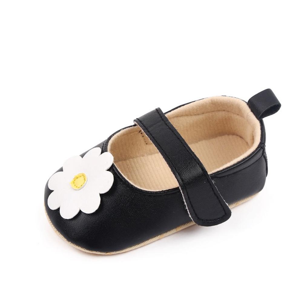 Baby Girls Flats Infant Non-Slip Flower Prewalkers Soft Sole PU Leather Newborn Princess Wedding First Walkers 0-18M