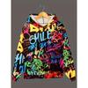 Trendy Graffiti Letters 3d Print Kids Adults Hoodies Pullover Casual Wild Hooded Long Sleeve Tops Girl/Boy Outdoor Sweat Clothes
