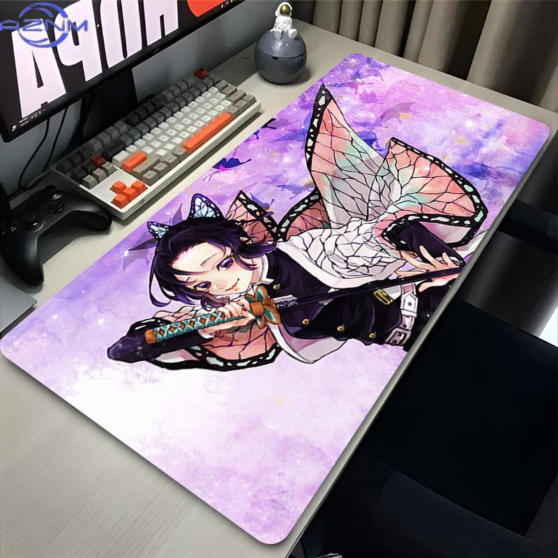 Mousepad KKochou Shinobu Computer Desk Mat Office Keyboard Pad Carpet Anime Pc Gamer Available Sizes DDemon Slayer Mouse Pad
