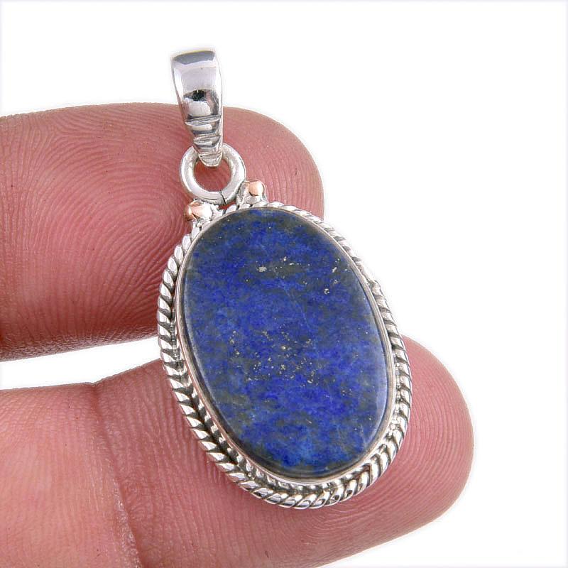 Подвеска из натурального лазурита ручной работы из чистого серебра 925 пробы 1,50 дюйма j1l88