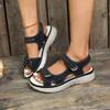 2024 Women's Designer Sandals Summer New Women's Leather Lightweight Casual Wedge Thick Sole Shoes Outer Non-Slip Shoes