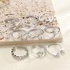 Vintage Heart Toe Rings Zinc Zinc Alloy Crystal Finger Ring Sweet Butterfly Foot Ring Set  Girls