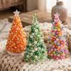 Colorful Christmas Tree Craft Kit Sparkling Mini Bead Weaving Set  Tabletop Decor