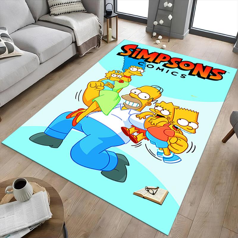 1pc Simpsons Family Carpet for Playroom Bedroom Living Room Sofa Home Decor,kids Game Area Rug Non-slip Floor Mat Y82652