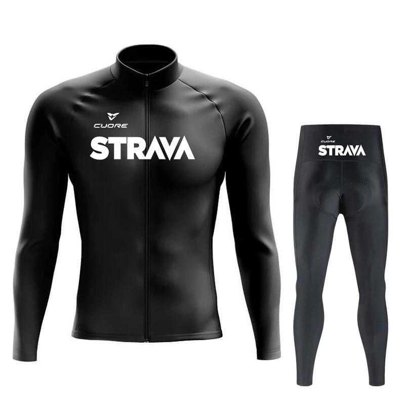 Men Women Cycling Jersey Set Long Sleeve Quick Dry Mountain Bike Riding Outfit Breathable Sportswear