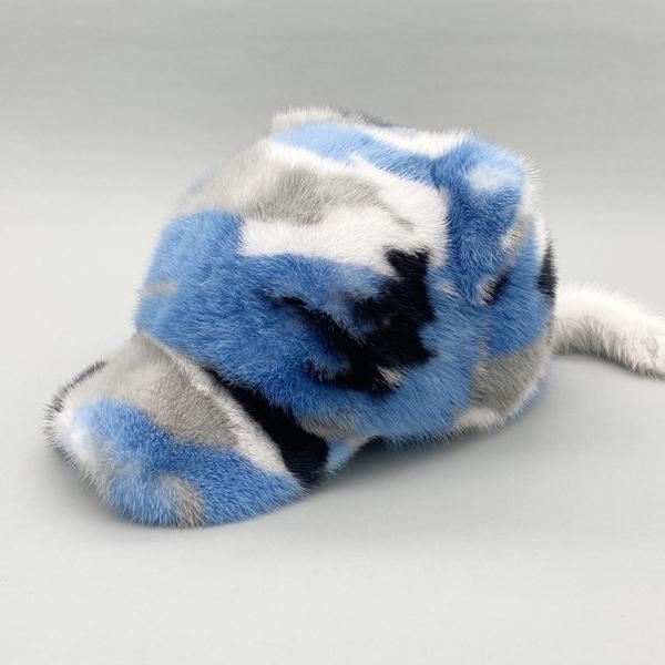 Шапки из меха норки для женщин Зимние теплые однотонные шапки из натурального роскошного меха Высококачественная женская меховая шапка с хвостом Милые кошачьи шапки для девочек