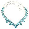 Swiss Blue Quartz Gemstone Friends Jewelry Necklace 16-18''
