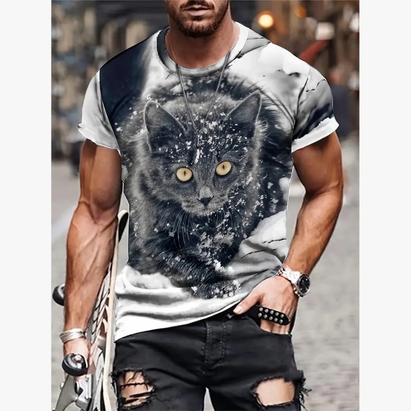 Мужская футболка, летняя повседневная футболка с коротким рукавом и принтом из мультфильмов, модная уличная одежда, пуловер, мужской пуловер, свободная одежда