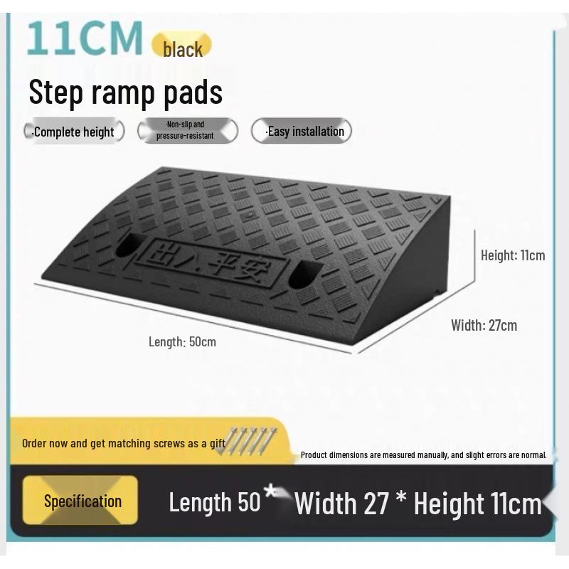 Uphill Step Mat: Plastic Slope Curb Car Sill and Speed Bump