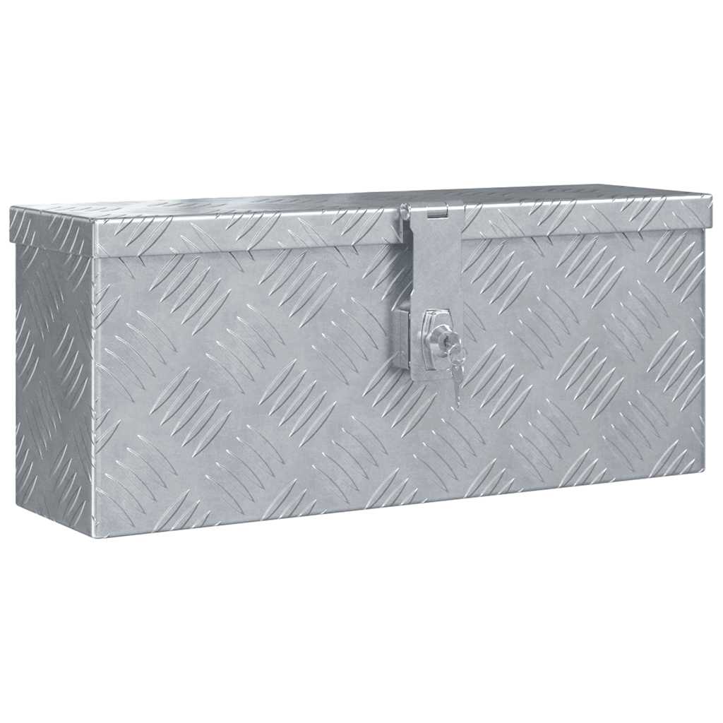 Aluminum Box 48.5 x 14 x 20 cm Silver