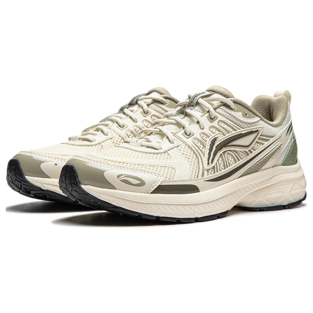 Li Ning Fuyiao 1.0 V3 Легкие Удобные Амортизирующие Прочные Низкие Беговые Кроссовки Женские Беговые Кроссовки Белый Зеленый ARXU004-2