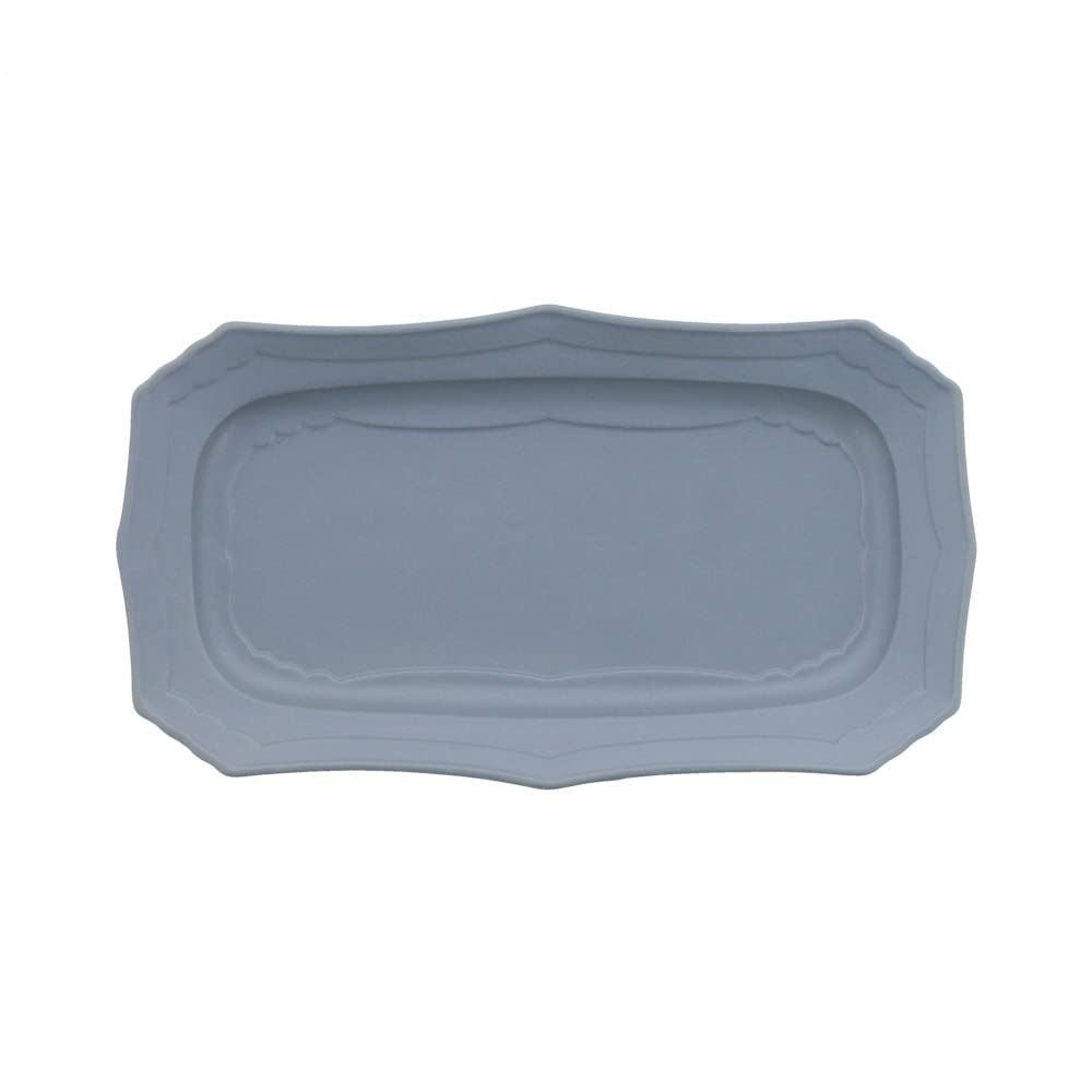 EAST table Rectangular Matte Gray Plate, 22.5cm, Classic,