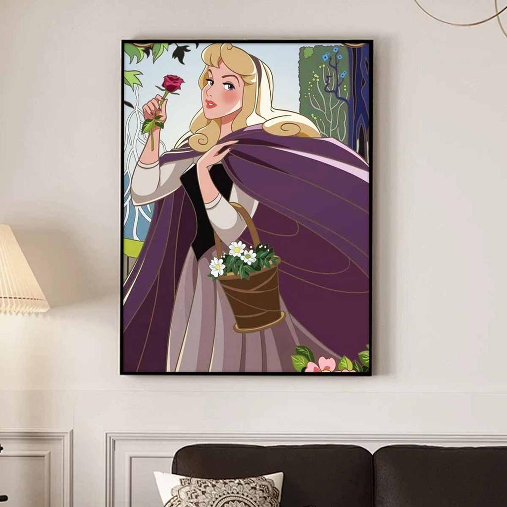 5D Diy Diamond Painting The Princess Picking Flowers Full Drill Rhinestones Mosaic Embroidery Handmade Products Home Decor Gift