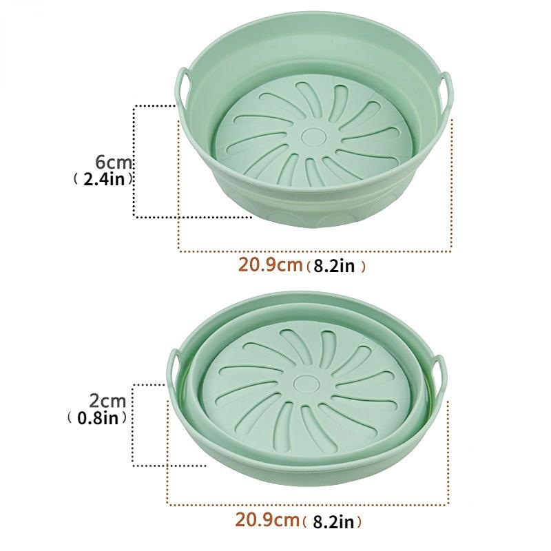 Складной силиконовый противень для фритюрницы Противень для выпечки для микроволновой печи Многоразовый коврик для жареной курицы Подставка для кастрюли для барбекю Противень для выпечки