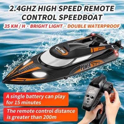 HJ810 пульт дистанционного управления высокоскоростной катер 2.4G дальнего действия водный пульт дистанционного управления скоростной катер детская игрушечная лодка ночь с огнями