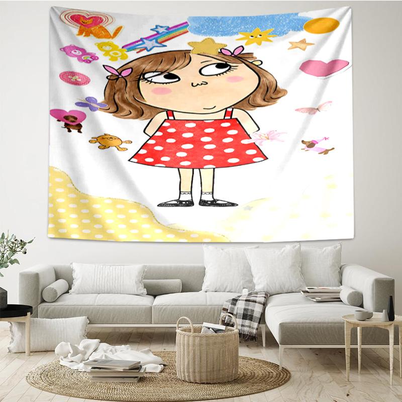 Char-lie and Lola Adventure Tapestry, Unique Design Tapestry, Wall Decor for Bedroom,Livingroom, Playroom,Heartwarming Fan Holiday Gifts